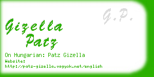 gizella patz business card